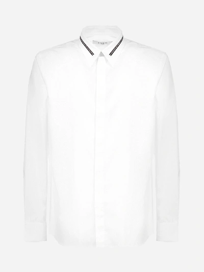 Givenchy Cotton Shirt With Logo On Collar