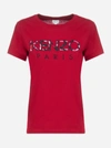 KENZO EMBROIDERED LOGO COTTON T-SHIRT