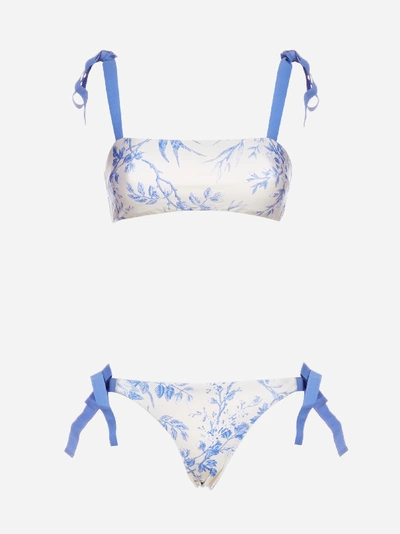 Zimmermann Bikini Verity Con Stampa Floreale E Laccetti