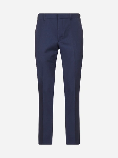 Prada Wool And Mohair Tailored Trousers