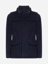 HERNO HOODED COTTON JACKET WITH POCKETS