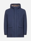 HERNO HOODED TECHNICAL FABRIC DOWN JACKET