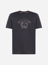 VERSACE T-SHIRT IN COTONE CON MEDUSA IN STRASS