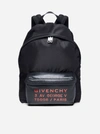 GIVENCHY LOGO NYLON AND LEATHER BACKPACK