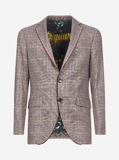 Etro Blazer In Cashmere Stampa Check