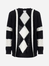 SAINT LAURENT HOODED WOOL CABLE-KNIT CARDIGAN