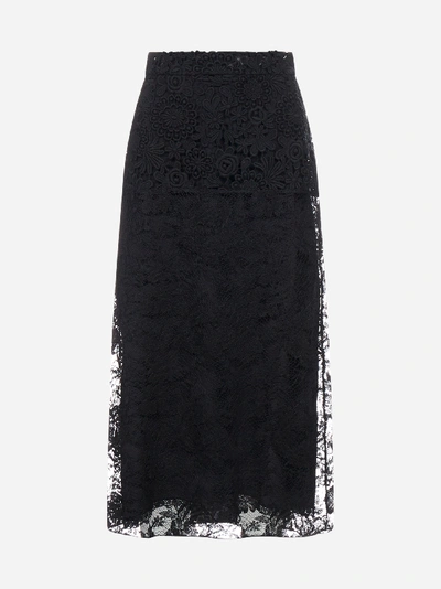 Prada Lace Midi Skirt