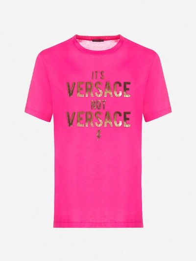 Versace T-shirt In Cotone Con Stampa