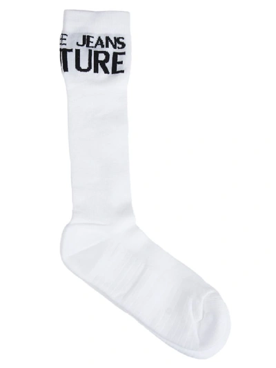 Versace Jeans Couture White Socks With Logo