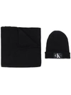 CALVIN KLEIN BEANIE AND SCARF SET