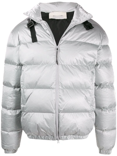 Alyx Reflective High-neck Padded Shell-down Jacket In Gry0001 Silver