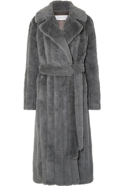 Gabriela Hearst Pavlovna Belted Wool, Silk And Cashmere-blend Coat In Dark Grey