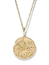 AZLEE LIMITED EDITION 18K YELLOW GOLD LARGE PEGASUS DIAMOND COIN NECKLACE,N499-G18-20
