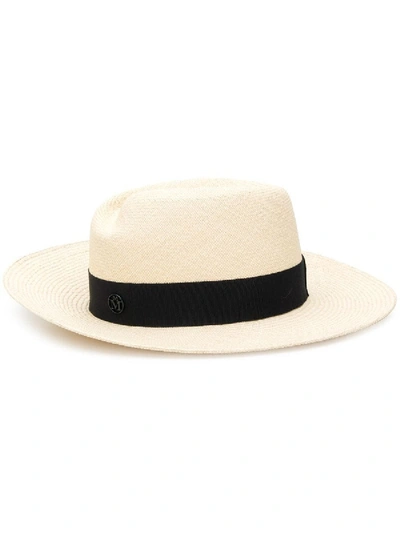 Maison Michel Straw Virgine Hat In Neutral