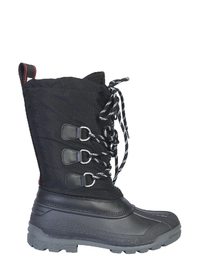 Dsquared2 Nylon Snow Boots W/ Leather Details In Black