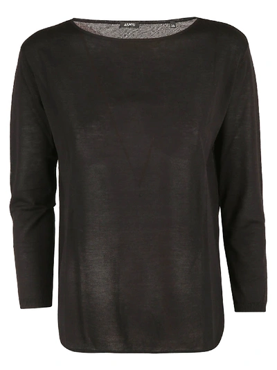 Aspesi Black Cotton Sweater
