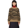 APC A.P.C. TAN AND BLACK JEMIMA SWEATER