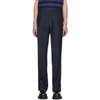LANVIN LANVIN NAVY HIGH-WAISTED TROUSERS