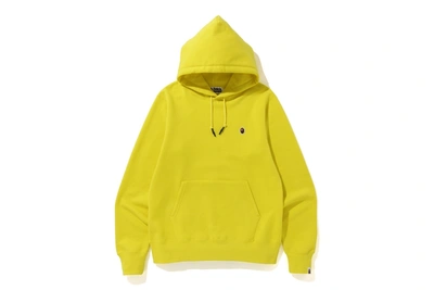 Pre-owned Bape One Point Pullover Hoodie Yellow