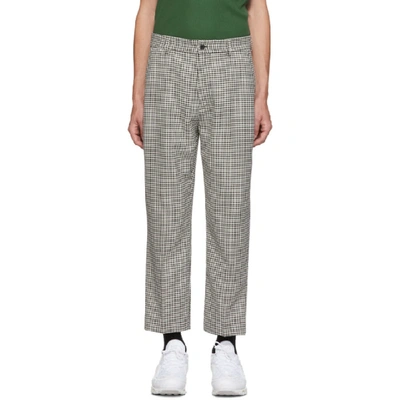 Hope Cut Cropped Houndstooth Trousers In Black