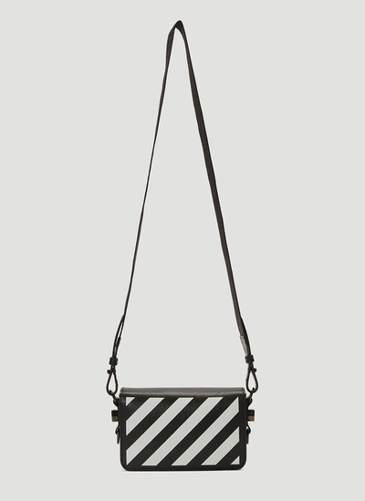 Off-white Striped Shoulder Bag In Black