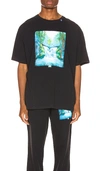 Off-white Waterfall Graphic Oversize T-shirt In Black Multi