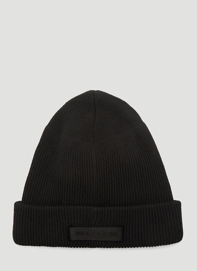 Alyx Ribbed Wool Beanie Hat In Black