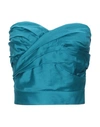 Marc By Marc Jacobs Silk Top In Turquoise