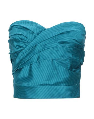 Marc By Marc Jacobs Silk Top In Turquoise