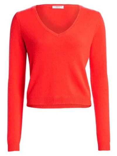 Majestic Fluorescent Wool Cashmere Sweater In Orange Fluorescent
