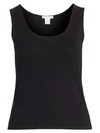 Joan Vass, Plus Size Women's Classic-fit Tank Top In Black