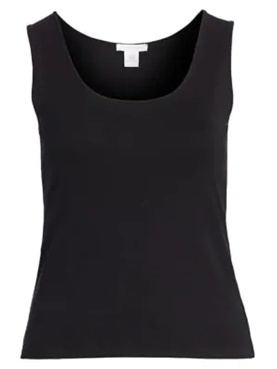 Joan Vass, Plus Size Women's Classic-fit Tank Top In Black
