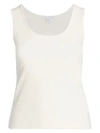 Joan Vass, Plus Size Classic-fit Tank Top In Ivory