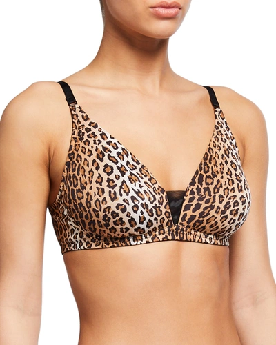 Cosabella Evolution Leopard Mesh-inset Soft Bra