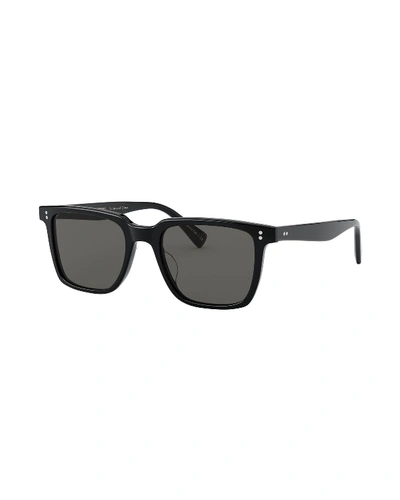 Oliver Peoples Lachman Square Polarized Acetate Sunglasses In Black