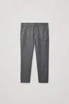 Cos Straight-leg Wool-cashmere Pants In Grey Melange