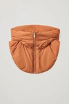 Cos Hooded Mock Collar In Orange