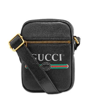 Gucci Print Mini Messenger Bag In Black