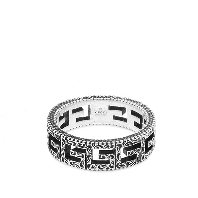 Gucci G Cube Ring In Silver