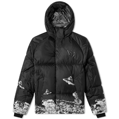 Undercover X Valentino Ufo Print Puffer Jacket In Black | ModeSens