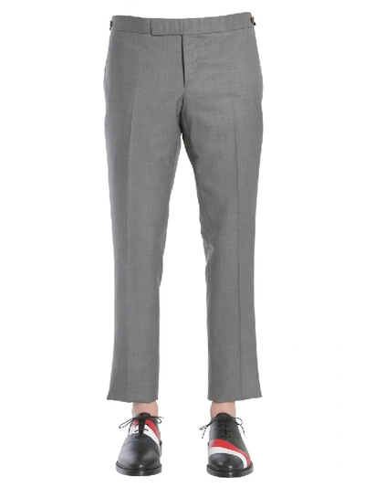 Thom Browne Skinny Cropped Trousers In Grey