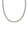 Lagos 18k Gold & Sterling Silver Diamond Lux Single Station Necklace, 16 In Diamond