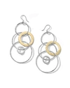 Ippolita Sterling Silver & 18k Yellow Gold Chimera Large Circle Drop Earrings In Gray/yellow