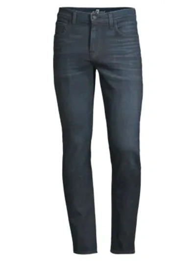 7 For All Mankind Paxtyn Coated Skinny Jeans In Troubador