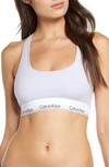 CALVIN KLEIN MODERN COTTON COLLECTION COTTON BLEND RACERBACK BRALETTE,F3785