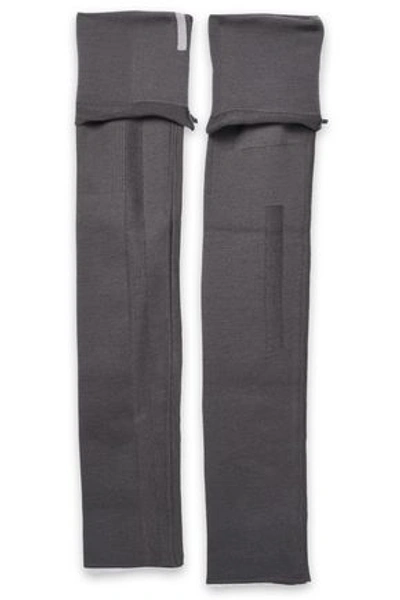 Rick Owens Wool Arm Warmers In Gray