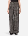 DOLCE & GABBANA HOUNDSTOOTH FLARED PANTS