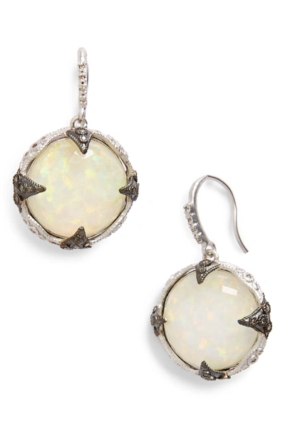 Armenta New World Opal & Diamond Drop Earrings In Silver