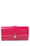 ALEXANDER MCQUEEN Continent Patent Leather Skull Wallet