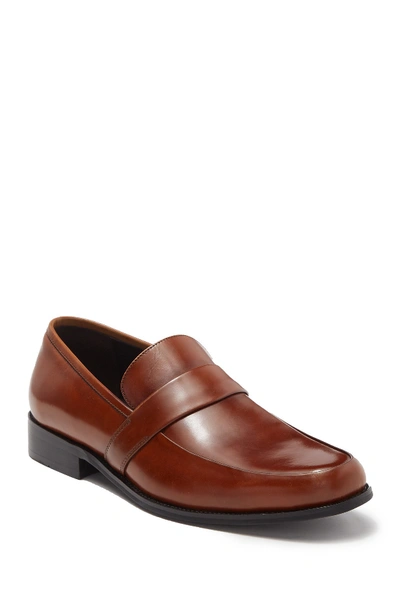 Karl Lagerfeld Leather Loafer In Cognac